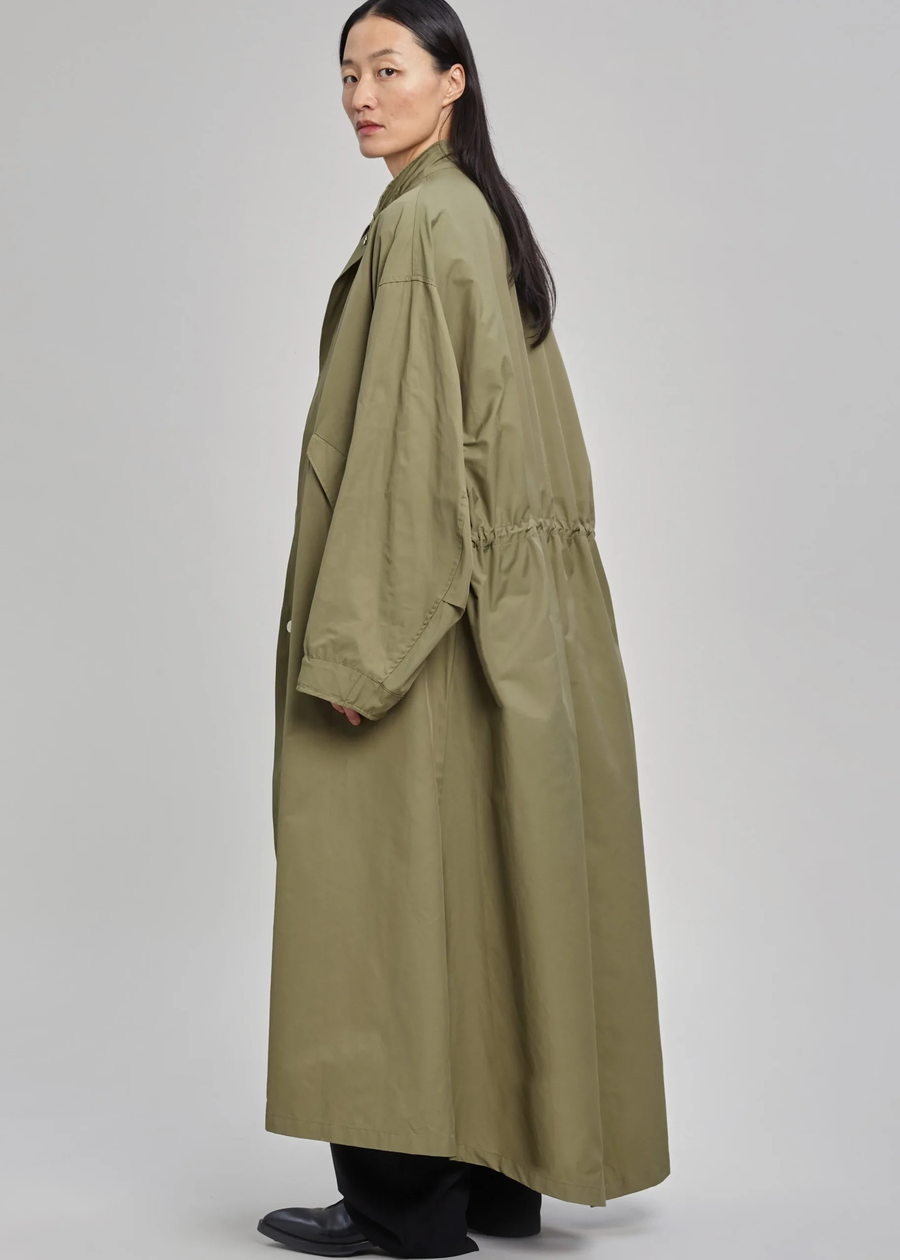The Frankie Shop Skive Double Layer Parka Olive Hot