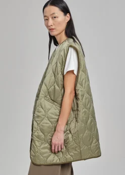 The Frankie Shop Skive Double Layer Parka Olive Hot