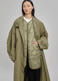 The Frankie Shop Skive Double Layer Parka Olive Hot