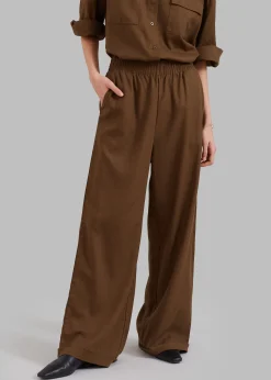 The Frankie Shop Solaqua The Resort Pant Tobacco Hot