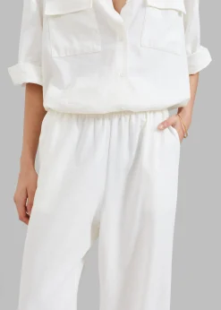 The Frankie Shop Solaqua The Resort Pant Ivory Clearance