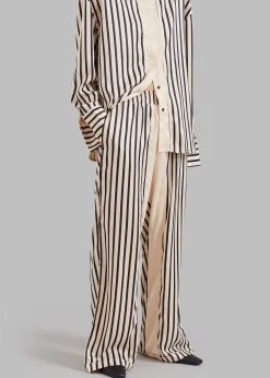 The Frankie Shop Solaqua The Resort Pant Ecru With Black Stripes Best
