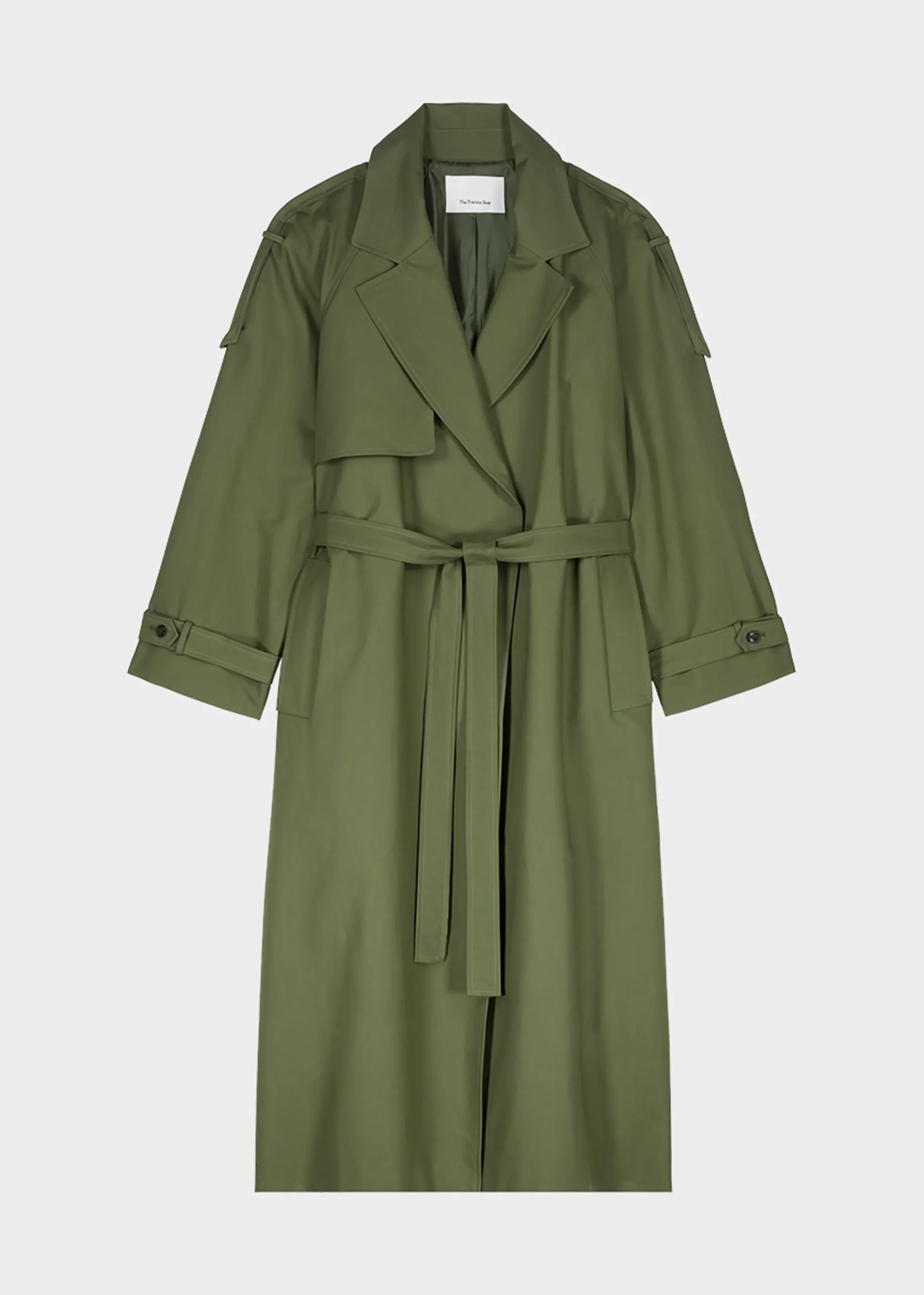 The Frankie Shop Suzanne Trench Coat Olive Outlet