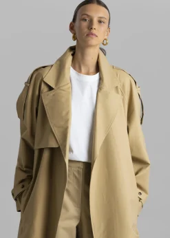 The Frankie Shop Suzanne Trench Coat Beige Online