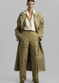 The Frankie Shop Suzanne Trench Coat Khaki Hot