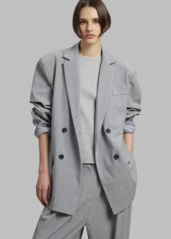 The Frankie Shop Sybil Blazer Grey Pinstripe Discount