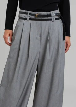 The Frankie Shop Tammi Wide Pants Grey Sale
