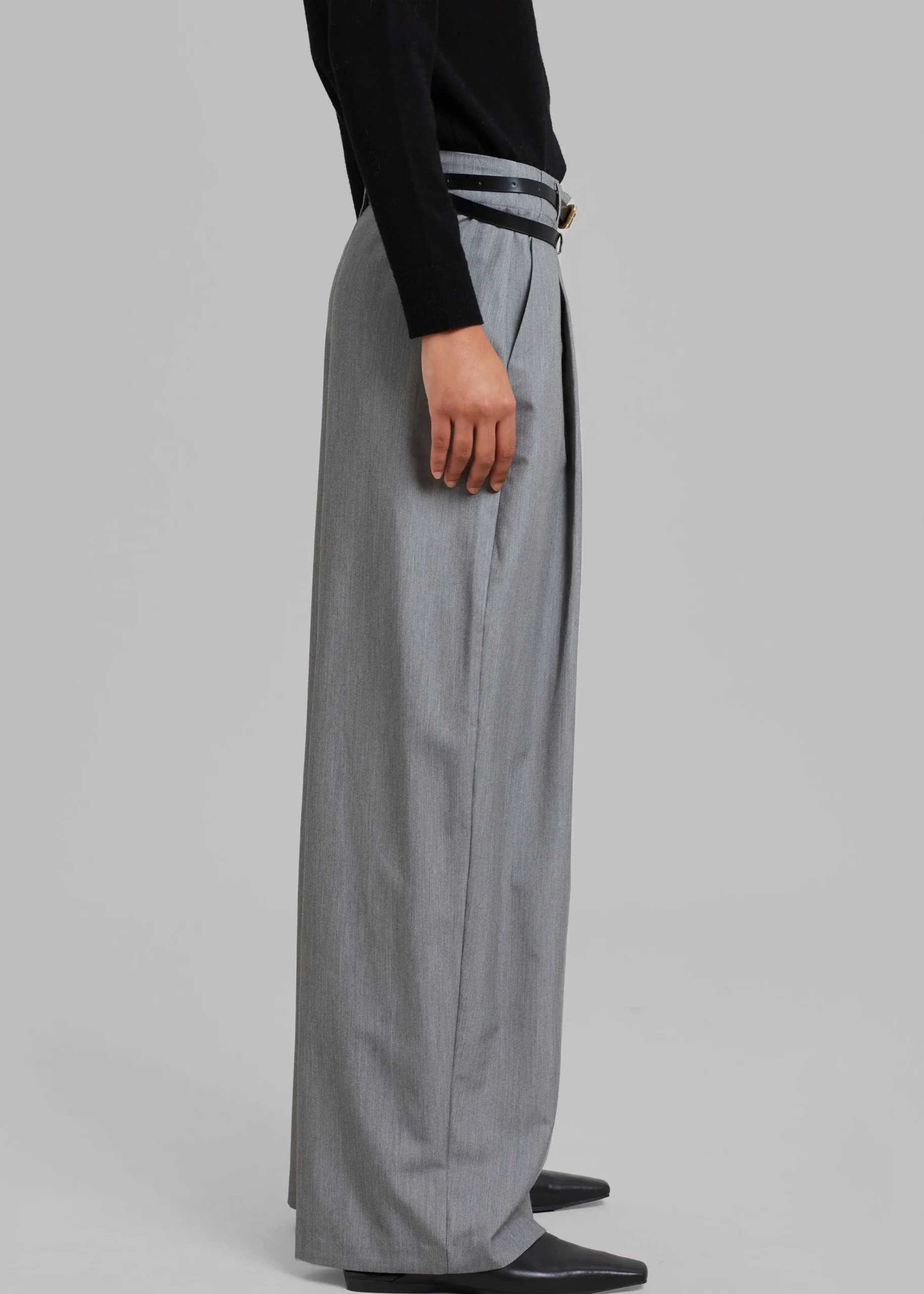 The Frankie Shop Tammi Wide Pants Grey Sale