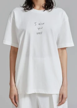 The Frankie Shop X Thomas Lelu Slope T-Shirt Off White/Black Best