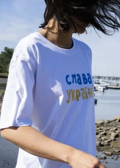 The Frankie Shop X Thomas Lelu Free T-Shirt White/Multico Discount