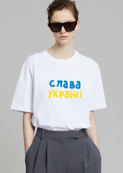 The Frankie Shop X Thomas Lelu Free T-Shirt White/Multico Discount