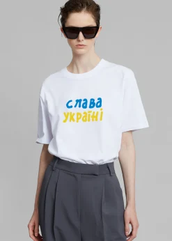 The Frankie Shop X Thomas Lelu Free T-Shirt White/Multico Discount