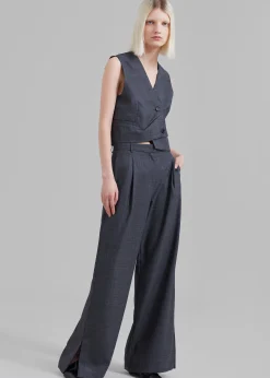 The Frankie Shop The Garment Windsor Vest Grey Melange Hot