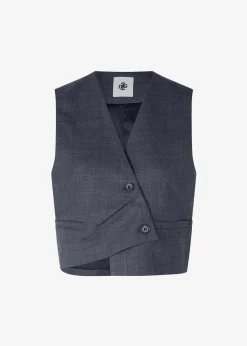 The Frankie Shop The Garment Windsor Vest Grey Melange Hot