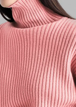 The Frankie Shop Thelma Ribbed Sweater Pink Discount