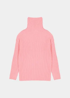 The Frankie Shop Thelma Ribbed Sweater Pink Discount