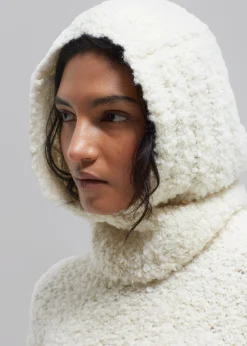 The Frankie Shop Thyra Boucle Balaclava Cream Sale