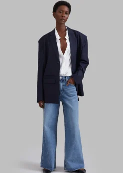 The Frankie Shop Towson Blazer Navy Pinstripe New