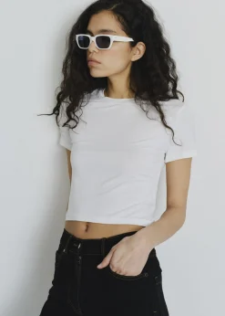 The Frankie Shop Vanessa Hong X Birgitte Herskind Hazzel Baby Tee White Cbd Best