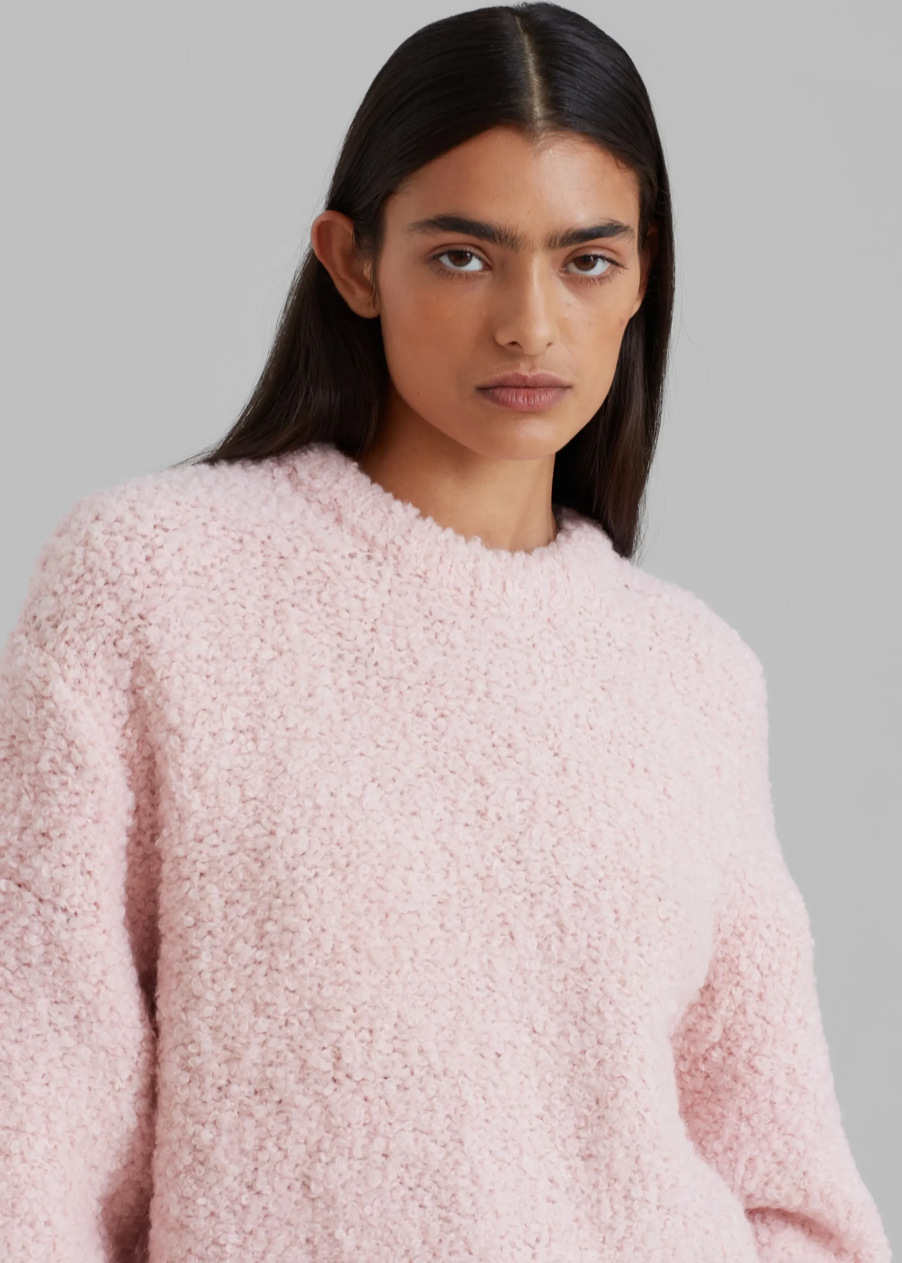 The Frankie Shop Vilo Boucle Sweater Pink Best