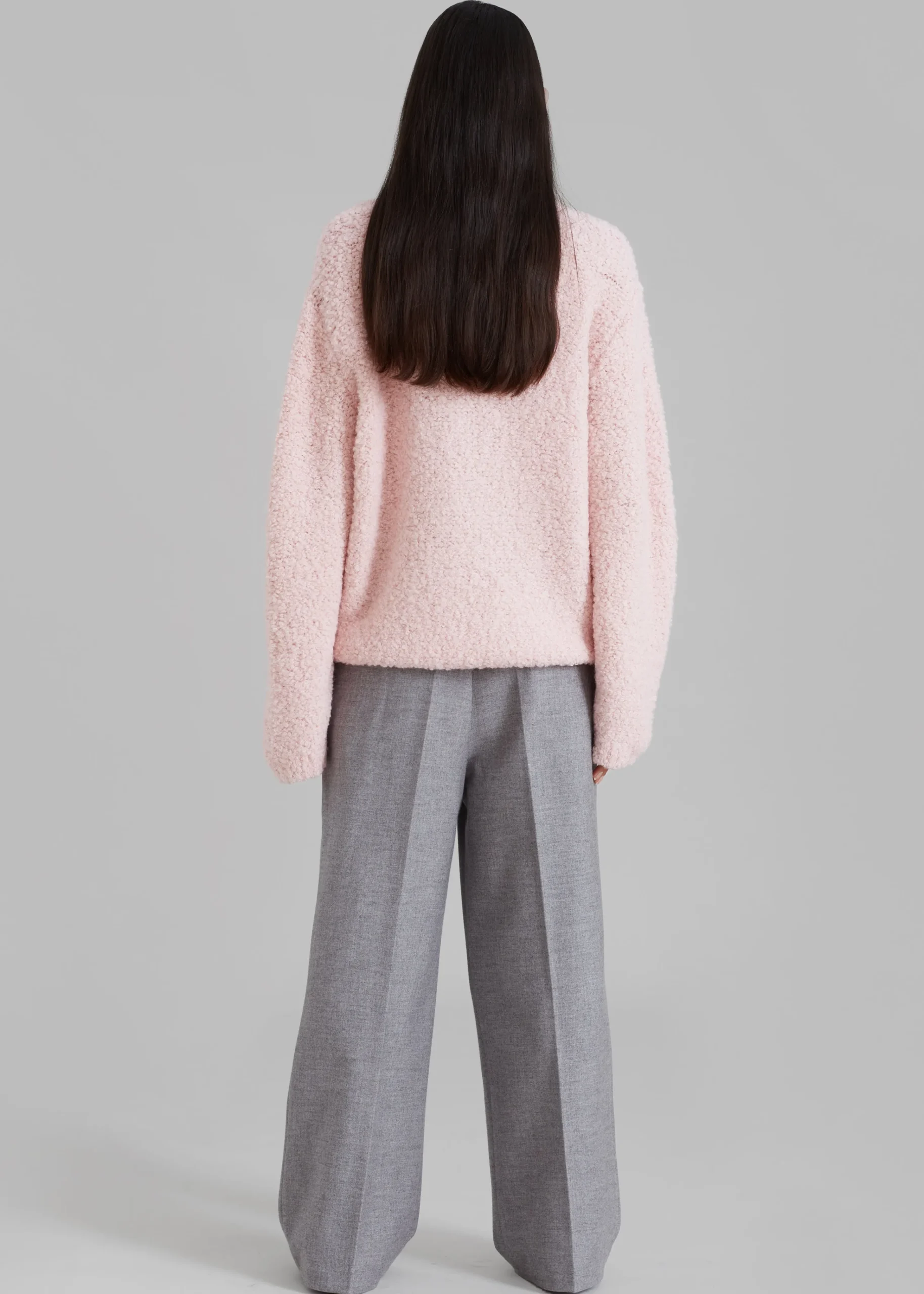 The Frankie Shop Vilo Boucle Sweater Pink Best
