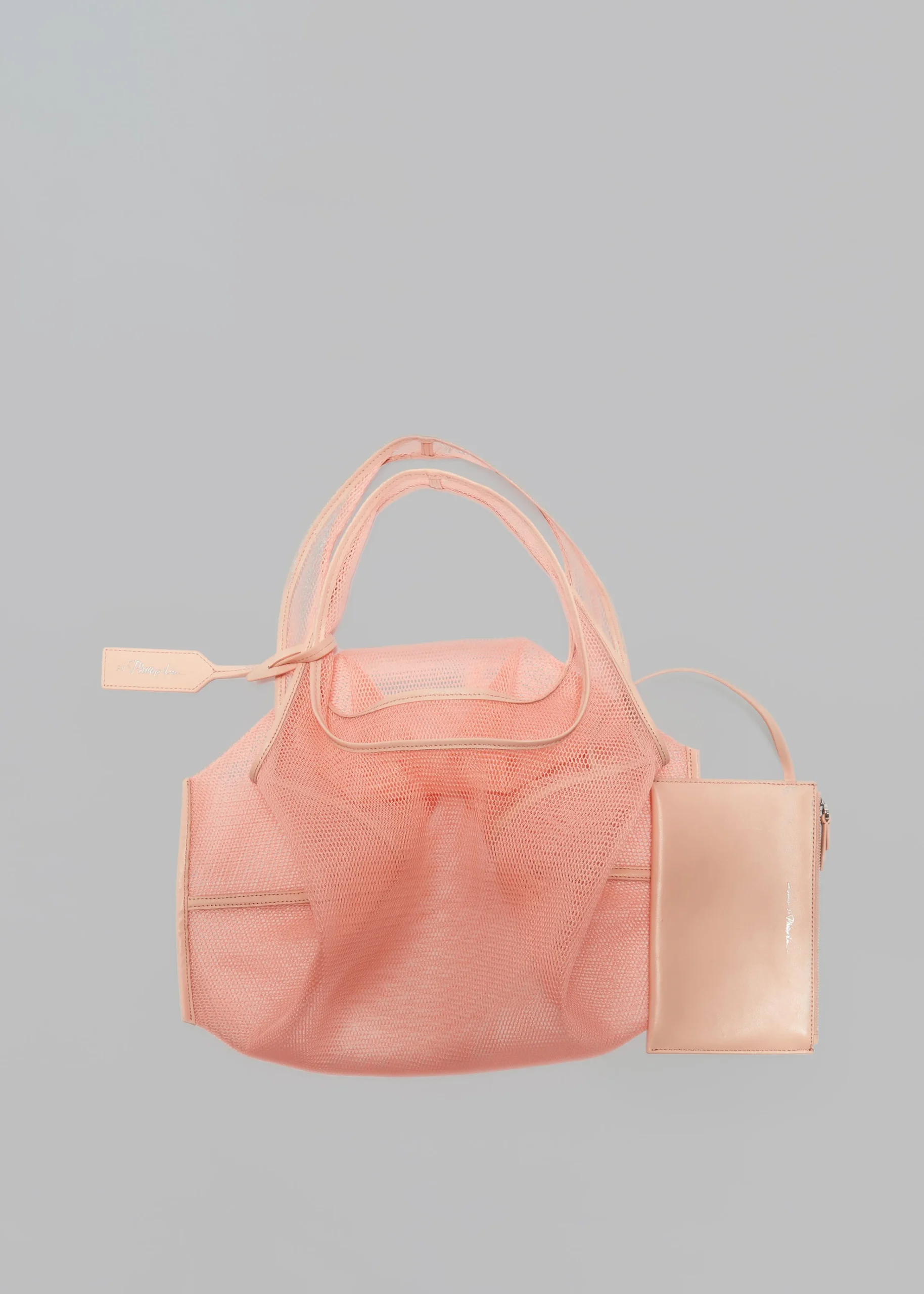 The Frankie Shop 3.1 Phillip Lim Mesh Market Tote Flamingo Sale