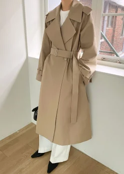 The Frankie Shop Abril Trench Sand Online