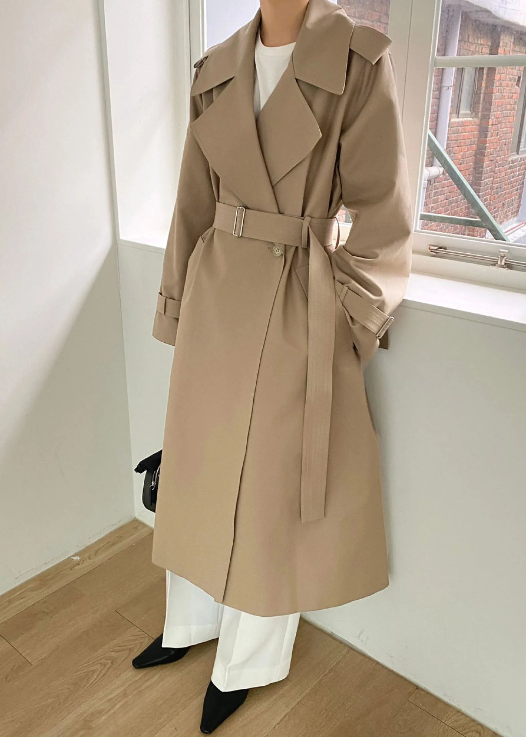 The Frankie Shop Abril Trench Sand Online