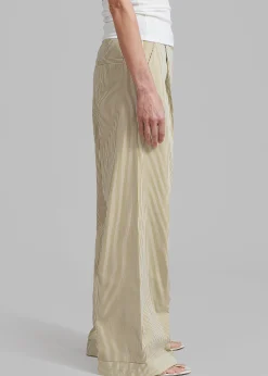 The Frankie Shop Addison Pants Khaki Stripe Online