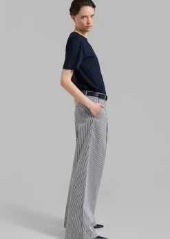 The Frankie Shop Addison Pants Black Stripe New