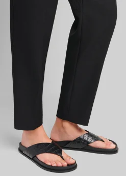 The Frankie Shop A.Emery Alma Sandal Black Croc Clearance