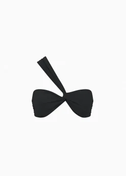 The Frankie Shop Aexae Ruched One Shoulder Swim Top Black Online