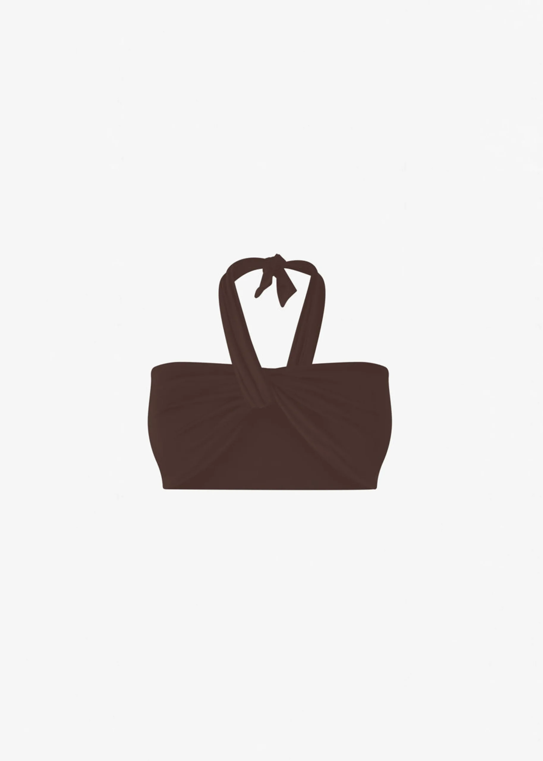 The Frankie Shop Aexae Wrap Tie Swim Top Brown Best