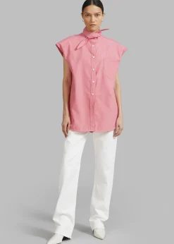 The Frankie Shop Aiden Long Collar Shirt Rose Online