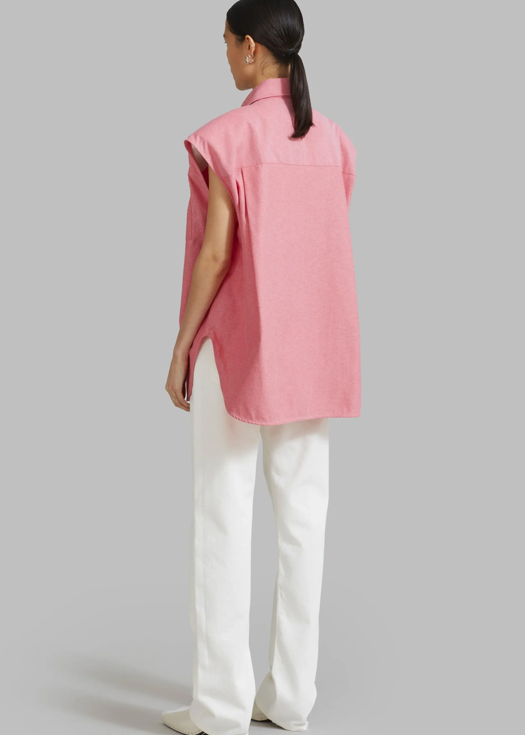 The Frankie Shop Aiden Long Collar Shirt Rose Online