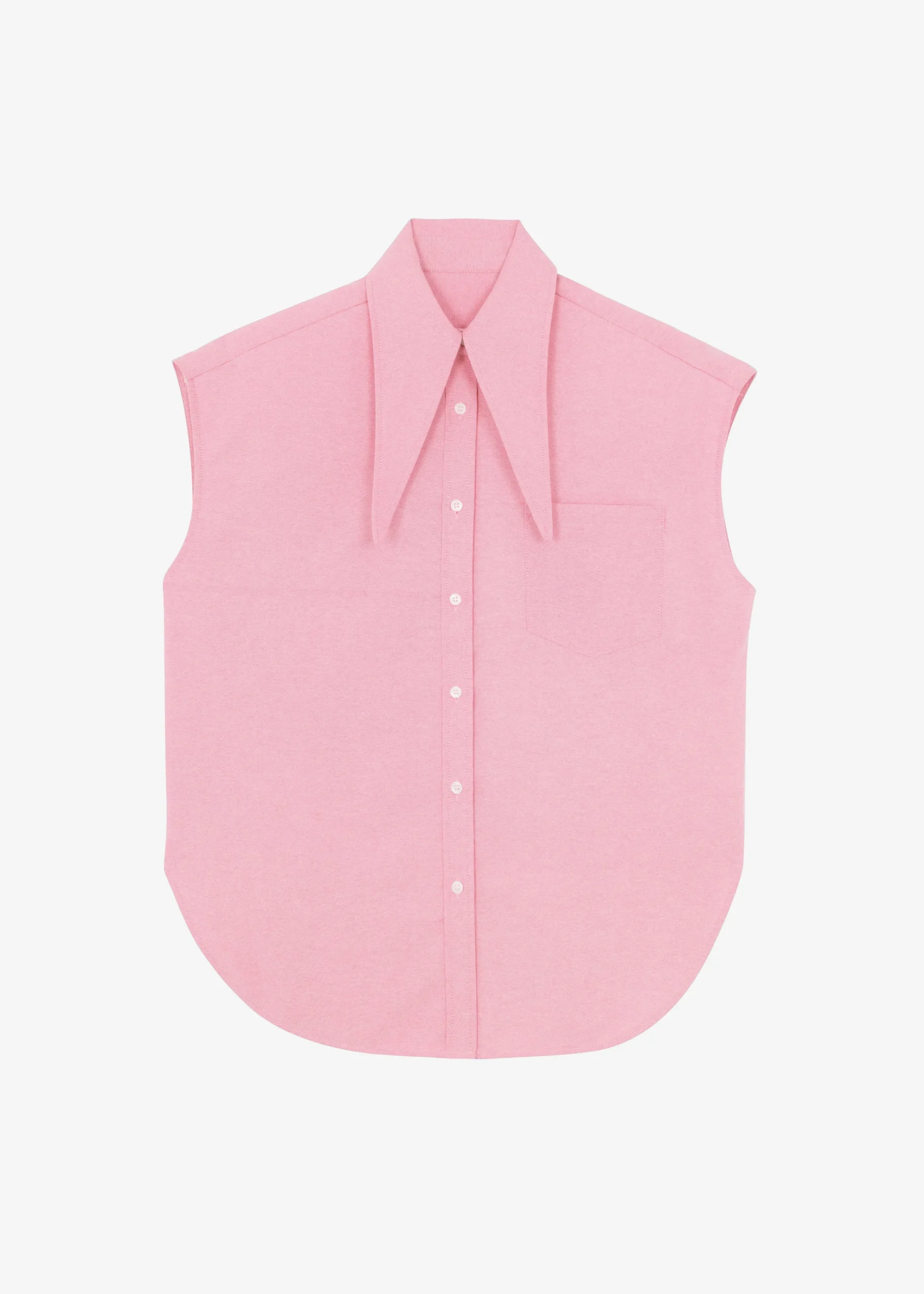 The Frankie Shop Aiden Long Collar Shirt Rose Online