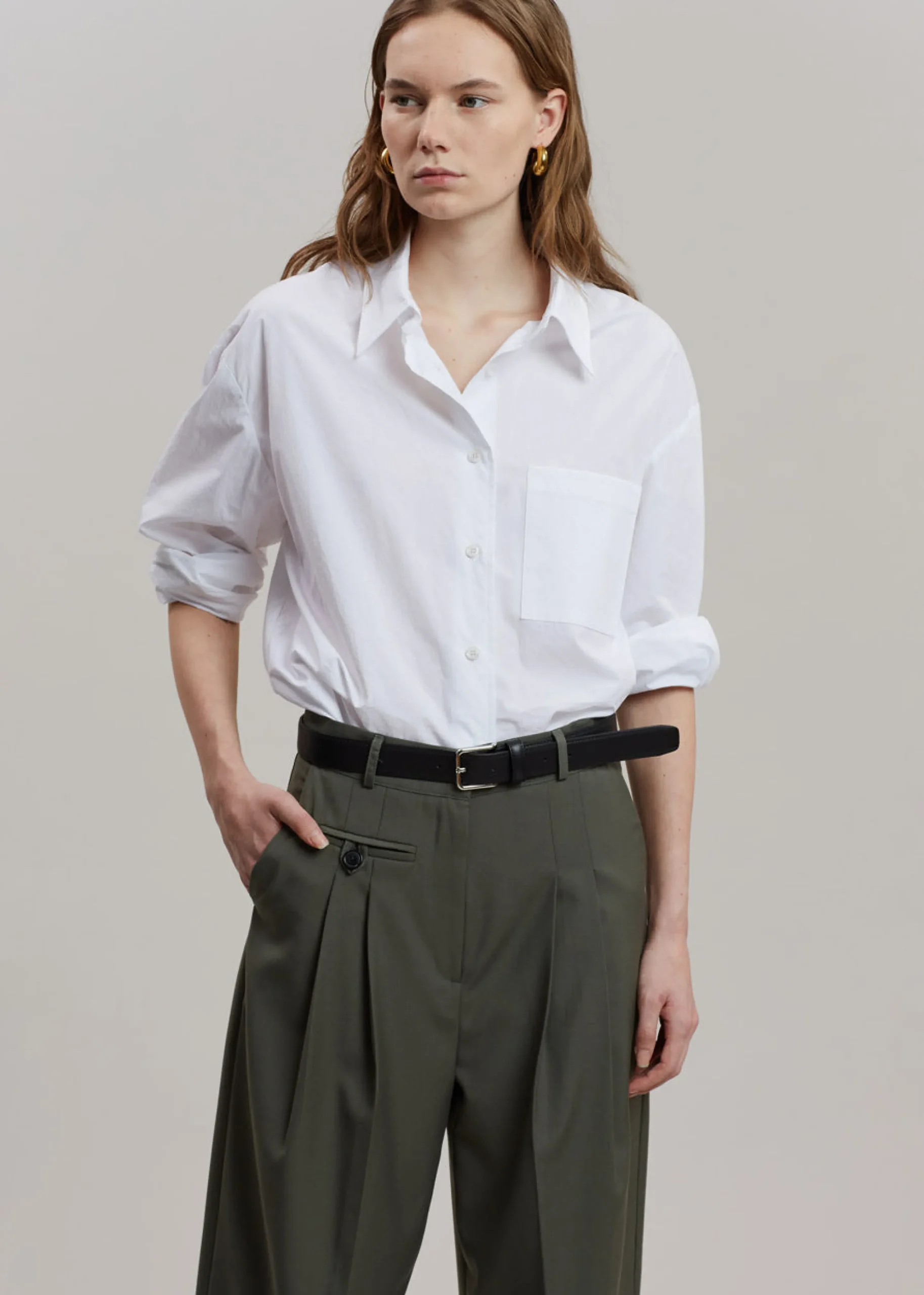 The Frankie Shop Ainsley Pants Olive Discount