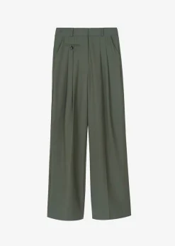 The Frankie Shop Ainsley Pants Olive Discount