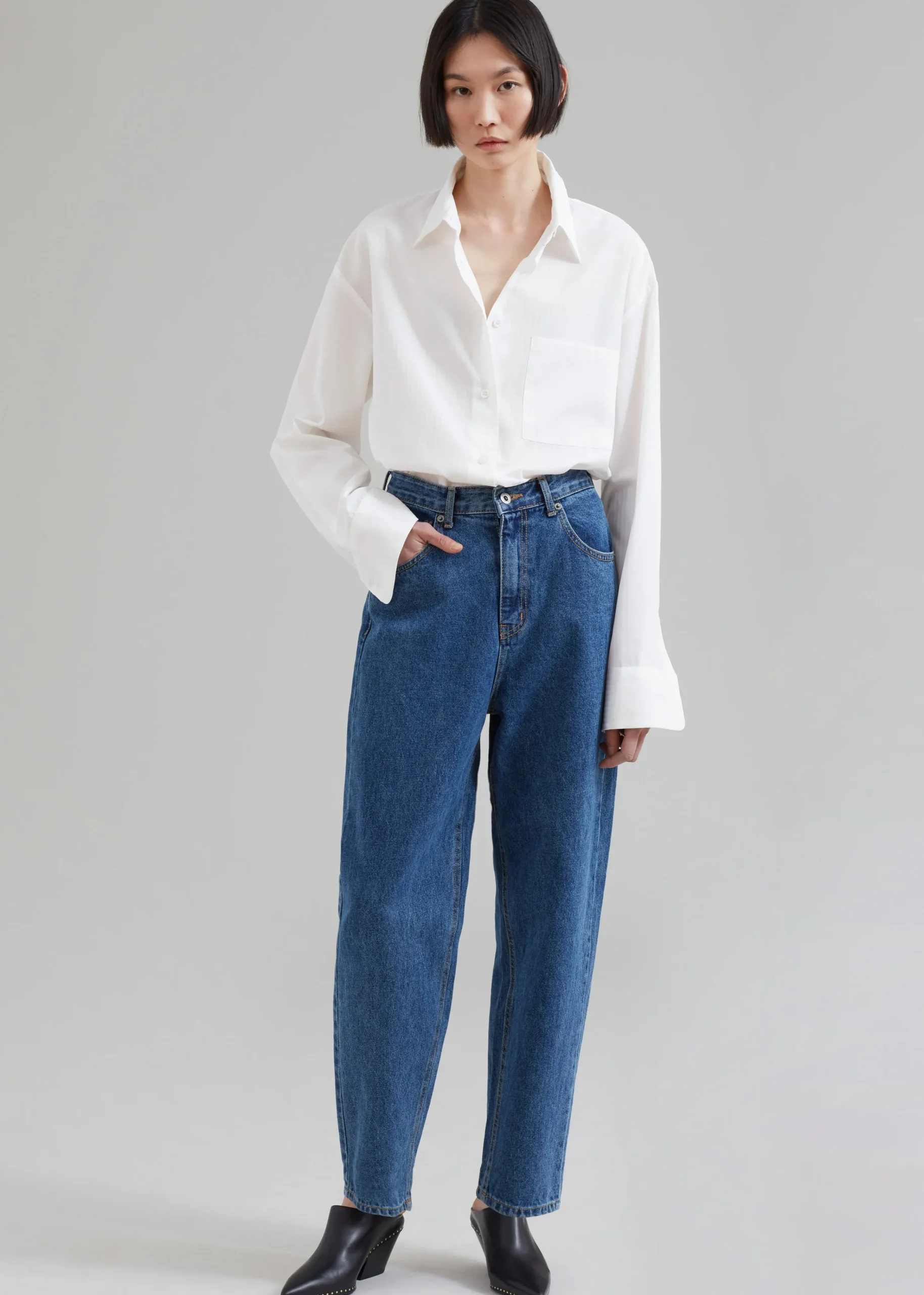 The Frankie Shop Alabama Jeans Medium Wash Hot
