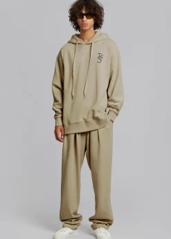 The Frankie Shop Alec Pleated Jogger Pants Olive New