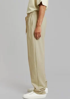 The Frankie Shop Alec Pleated Jogger Pants Olive New