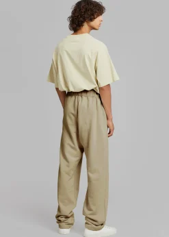 The Frankie Shop Alec Pleated Jogger Pants Olive New