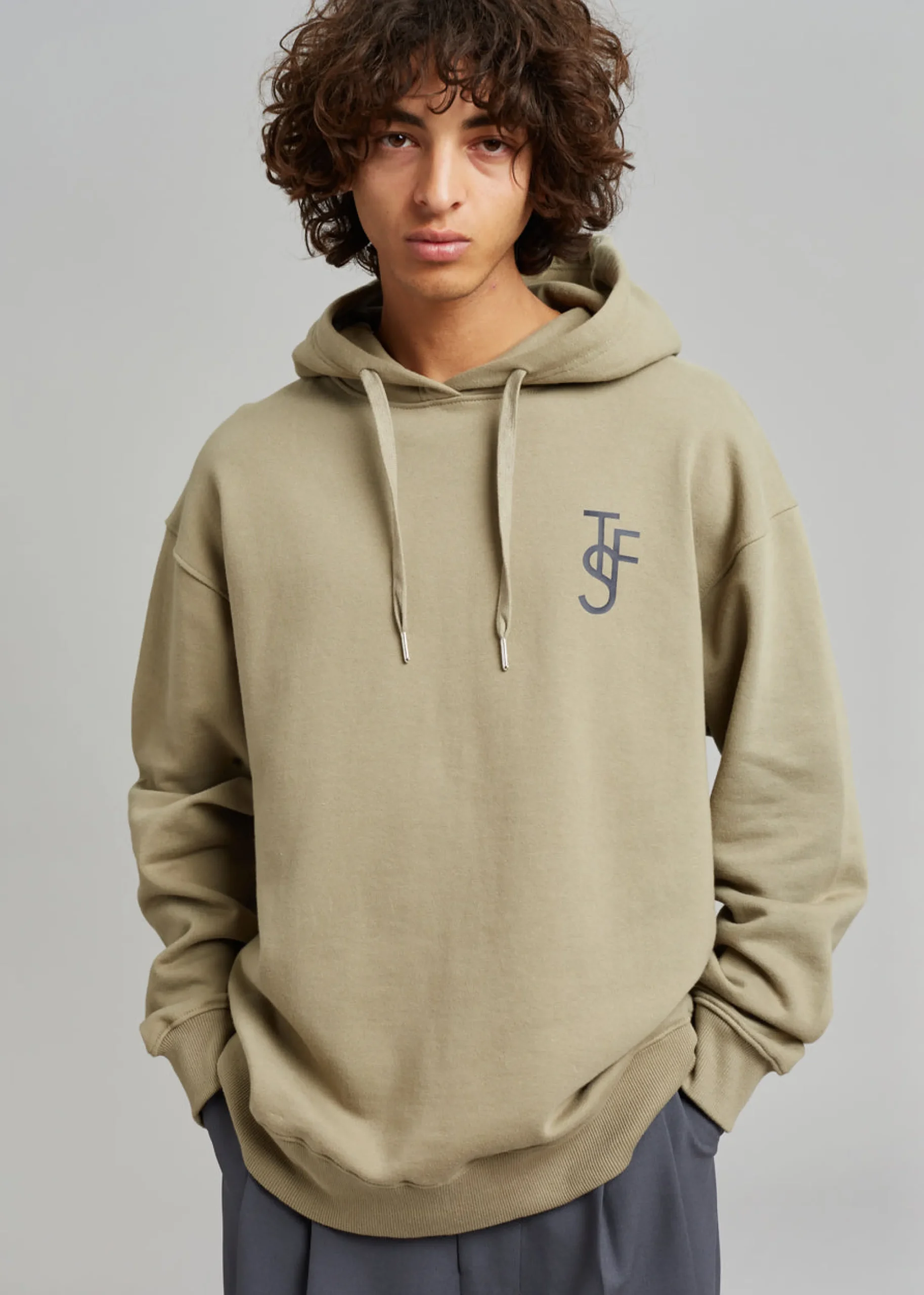 The Frankie Shop Alec Tfs Hoodie Olive Outlet