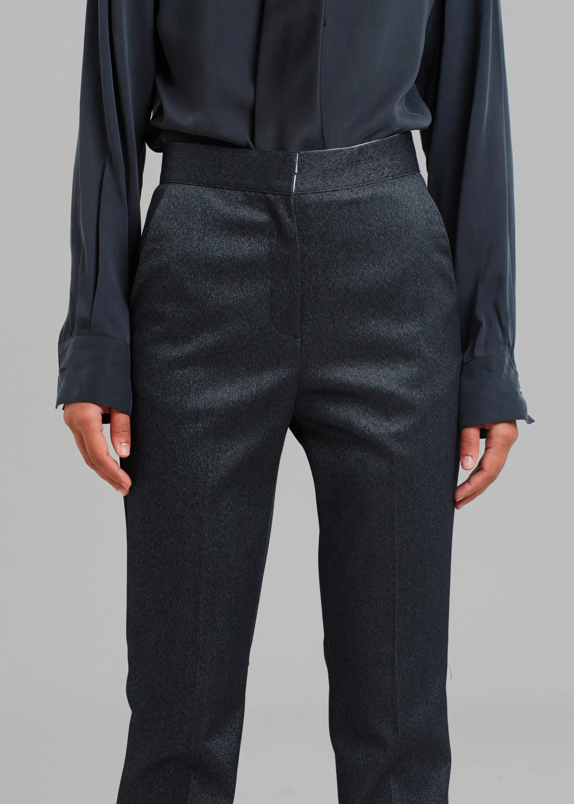 The Frankie Shop Alix Bootcut Pant Lurex Grey Clearance