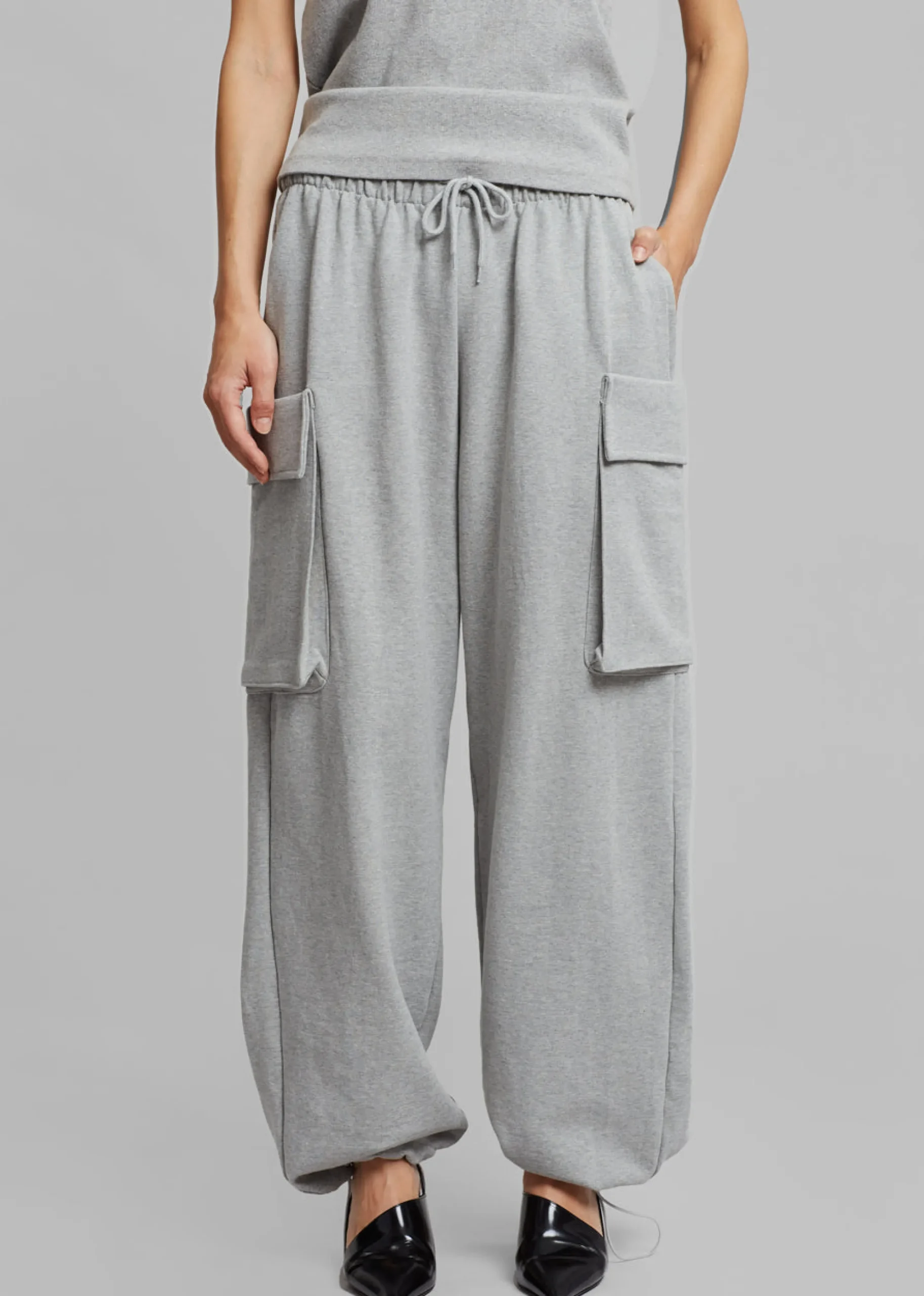 The Frankie Shop Aliz Cargo Sweatpants Grey Sale