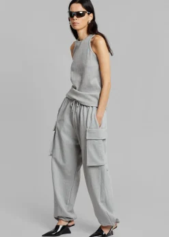The Frankie Shop Aliz Cargo Sweatpants Grey Sale