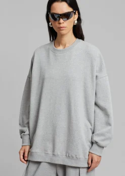 The Frankie Shop Aliz Open Back Sweatshirt Grey Best