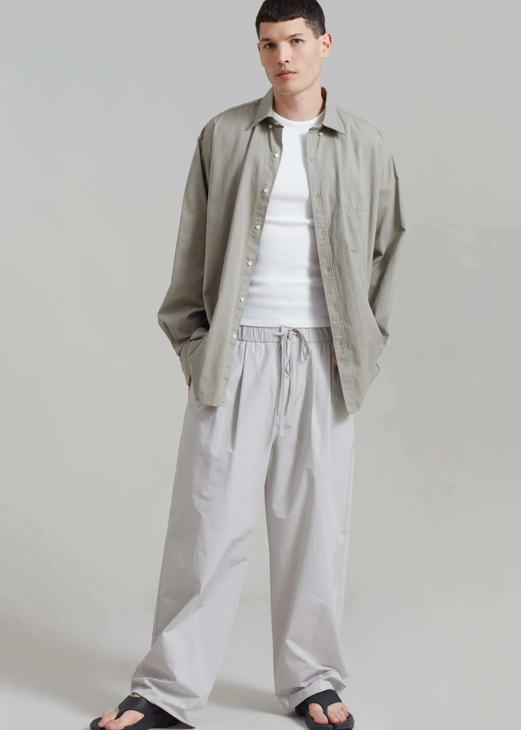 The Frankie Shop Amomento Drawstring Pants Grey Discount