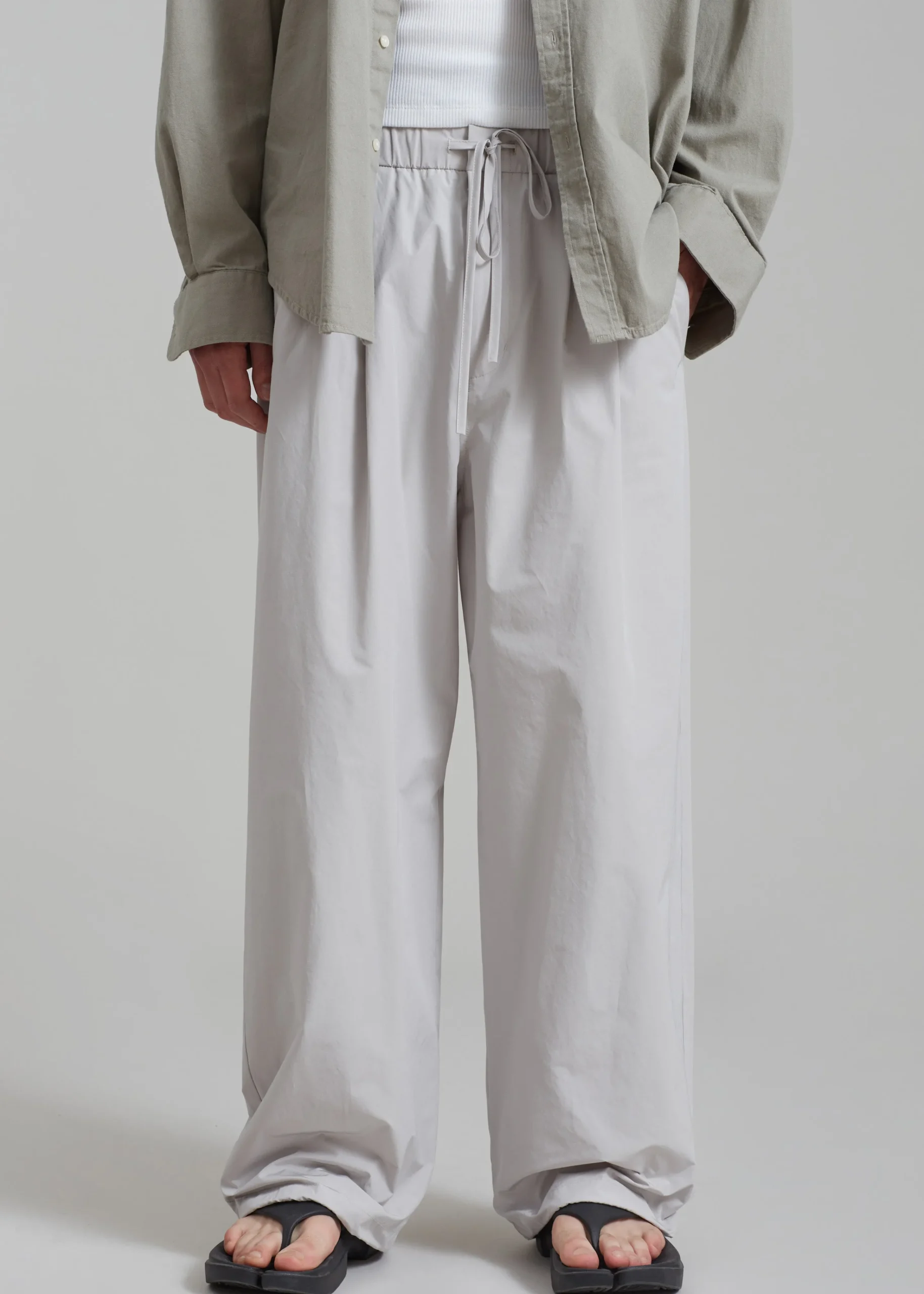 The Frankie Shop Amomento Drawstring Pants Grey Discount