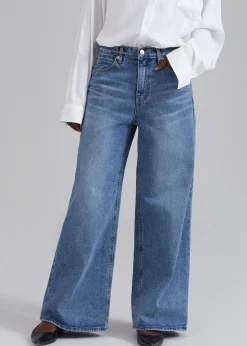 The Frankie Shop Amsterdam Wide Jeans Medium Wash Best
